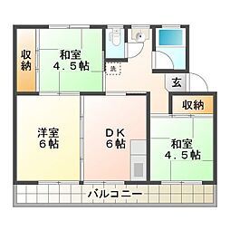 川田コーポラスA 4階/401