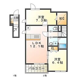 間取図画像 2LDK