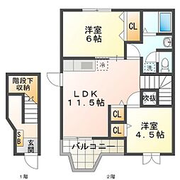 間取図画像 2LDK