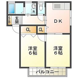 間取図画像 2DK