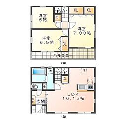 リーブルファイン河芸　5号棟 3LDKの間取り