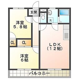 リヴェールフジ 3階/3C