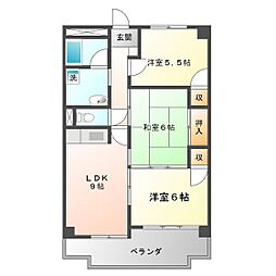 西丸之内パークマンション 3LDKの間取図画像