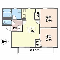 間取図画像 2LDK