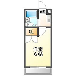 キリンゼガウィークリーマンション津 1Kの間取図画像