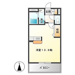 栄町パレス 1Kの間取図画像