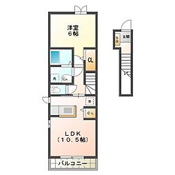 アドバンスツー1 1LDKの間取図画像