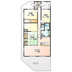 サンマンションアトレ桜橋 3LDKの間取図画像