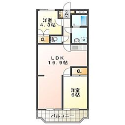 アビタシオン津　Ａ 2階