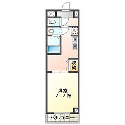 コスモタウン 1DKの間取図画像