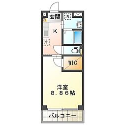 S-FORT三重大学前 1Kの間取図画像