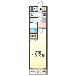t-style 1Kの間取図画像