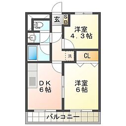 リンピア桜橋 2階