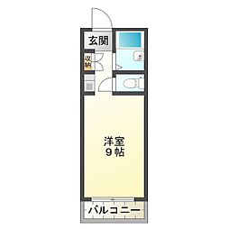 イースト ワンルームの間取図画像