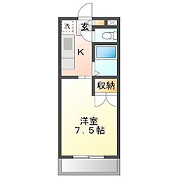 ユーミー日愛マンション 1Kの間取図画像