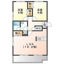 VIPIN太平洋サウスヒルズ 2LDKの間取図画像