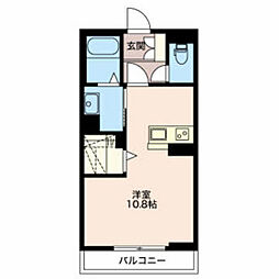 クレールエスパシオ ワンルームの間取図画像