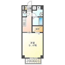 トマリア 1Kの間取図画像