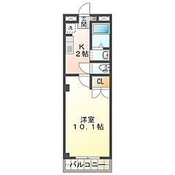 アネモネ 1Kの間取図画像