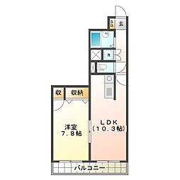 VIPIN太平洋ノースヒルズ 1LDKの間取図画像
