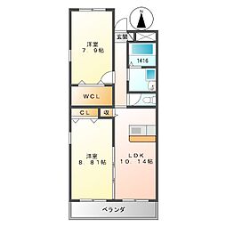 キャッスルヒルズ 2階/203