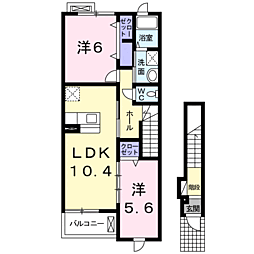 サンビレッジ　伊倉II 2階