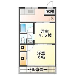 コーポITO 2Kの間取図画像