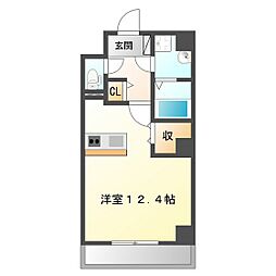 Ｐｒｅｍｉｕｍ　Ｈｉｌｌｓ　Ｐｌａｃｅ 4階ワンルームの間取り