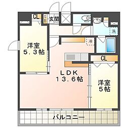 Ｓ‐ＲＥＳＩＤＥＮＣＥ四日市安島ａｌｏｇｇｉｏ 11階2LDKの間取り