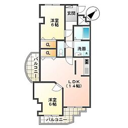 間取図画像 2LDK