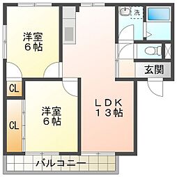 間取図画像 2LDK