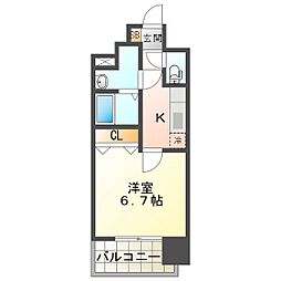S-RESIDENCE四日市駅前couleur(クルール) 1Kの間取図画像