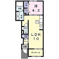サンライズくすの木Ｃ 1階/102
