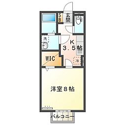 エトワール 1Kの間取図画像