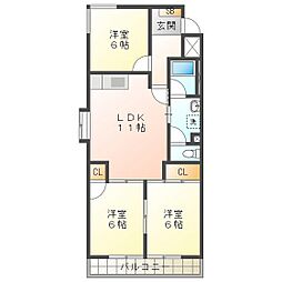Rafaga1 3LDKの間取図画像