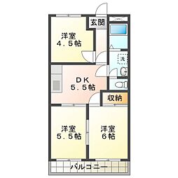 グランチェスタ 3DKの間取図画像