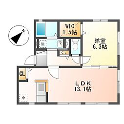 エスペランサときわ 1LDKの間取図画像