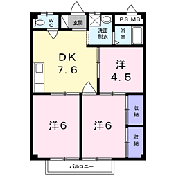 シティハイツヤマキチ 2階/2E