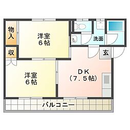 ハイツ白子本町1号館 2階