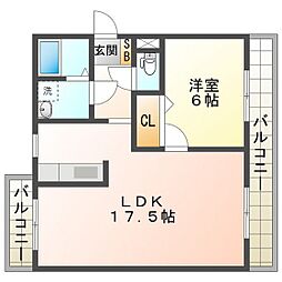 間取図画像 1LDK