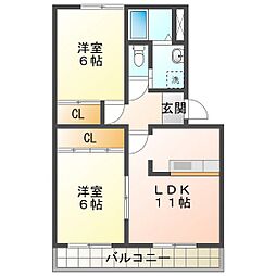ウッドンビレッジII 3階