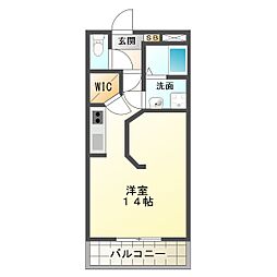 グランシャリオ ワンルームの間取図画像