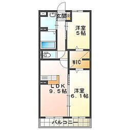 アイティーオーレジデンス東旭が丘 2LDKの間取図画像