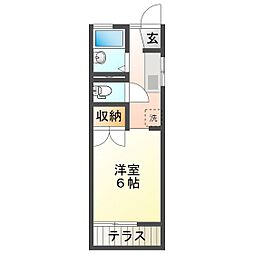 メゾンスーシ 1Kの間取図画像