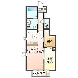 ブルームーン 1LDKの間取図画像