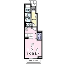 ブリリアント白子 ワンルームの間取図画像