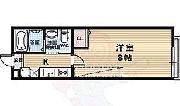 ブライトハイムC棟 1階1Kの間取り