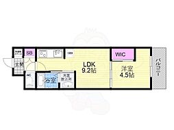 スワンズ京都東寺ガーデン 1LDKの間取図画像