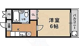 サンハイツ・シミズ 1Kの間取図画像
