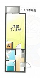 アンシエント1001 1階1Kの間取り